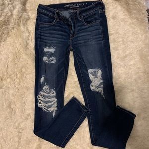 American Eagle super stretch x ripped jeggings